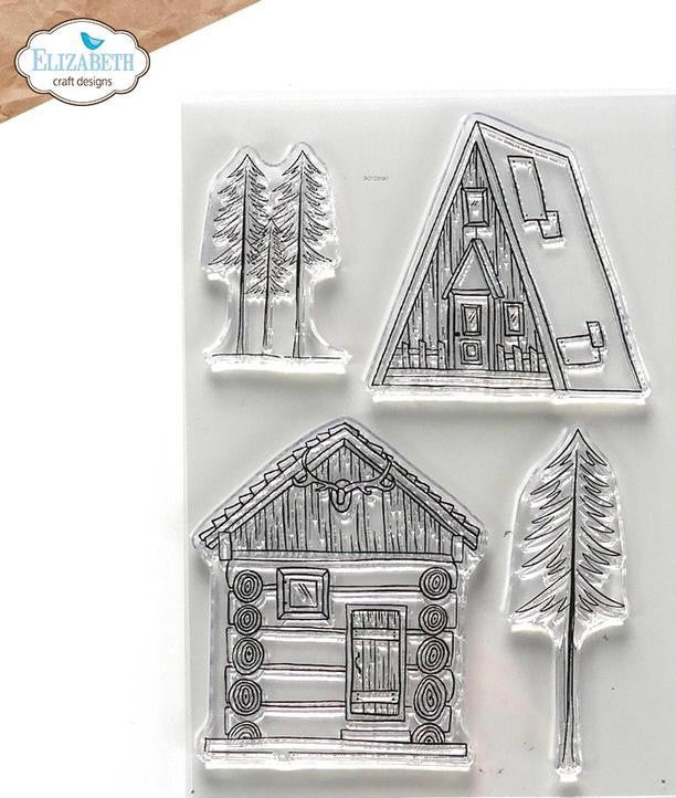 Elizabeth Craft Designs Cabin Love-stempelset